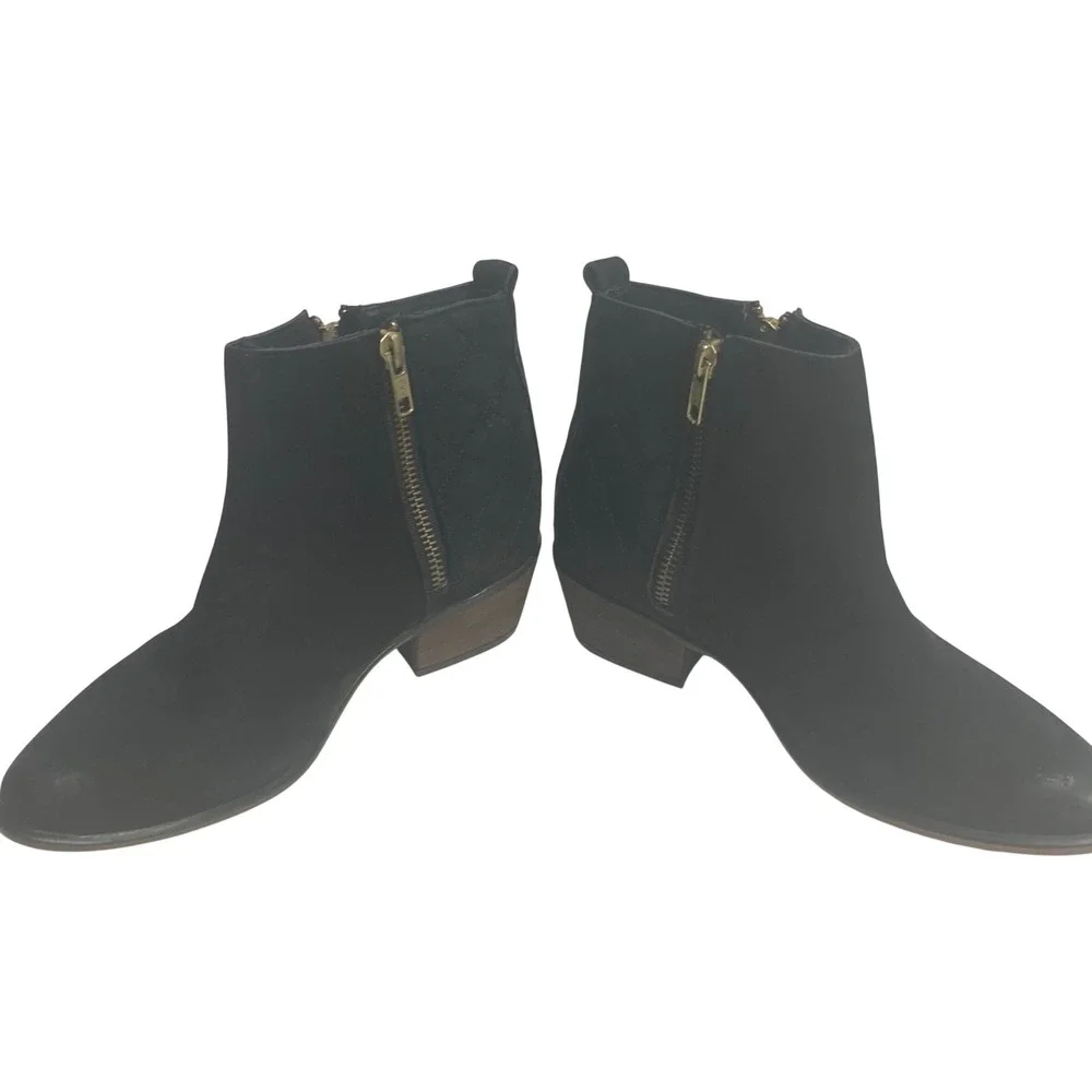 Steve Madden NYRVANA Black Leather Quilted Ankle Booties Mens 5.5 Side Zip